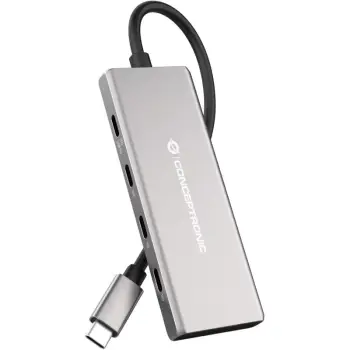 Hub Udhëtimi CONCEPTRONIC 7-në-1 USB-C në 3xUSB-C/3xUSB-A – Hiri