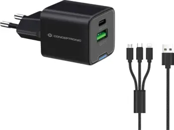 Karikues Conceptronic 2Port GaN 3-in-1 33WPD3.0/PPS, i zi