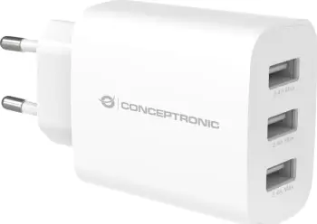 Karikues Conceptronic 3 porta USB-A 30W i bardhë