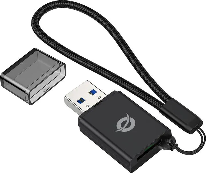 Adapter për Kartë memorie Conceptronic Card Reader USB-A 3.2 to TF / MicroSD 3.0 – Zezë - 1