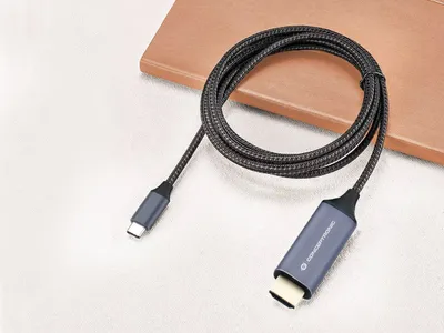 Kabllo USB Conceptronic ABBY10G, USB C në HDMI, 2m, e zezë argjend - 4