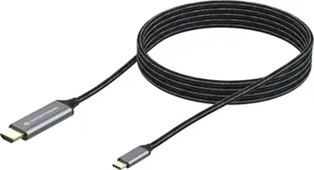 Kabllo USB Conceptronic ABBY10G, USB C në HDMI, 2m, e zezë argjend