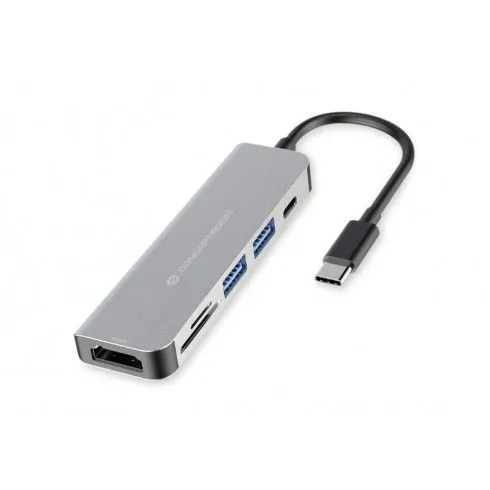 Docking station Conceptronic USB-C HDMI 2xUSB-A3.0 60WPD 15cm gri - 1