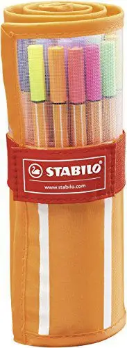 Set stilolapsa fineliner Stabilo Rollerset 8830-2, 0.4mm, 30 ngjyra, shumëngjyrësh