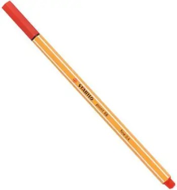 Stilolaps Stabilo Fineliner (54K002B), 0.4 mm, kuqe