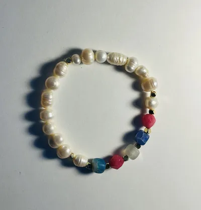Byzylyk për femra Dar Pearls, shumëngjyrësh - 3