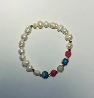 Byzylyk për femra Dar Pearls, shumëngjyrësh - 4