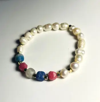 Byzylyk për femra Dar Pearls, shumëngjyrësh