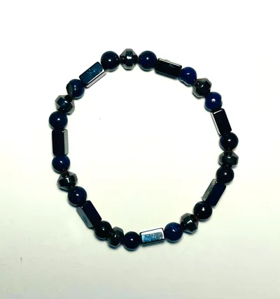 Byzylyk për meshkuj Dar Macro Hematite, i zi/ kaltër - 1