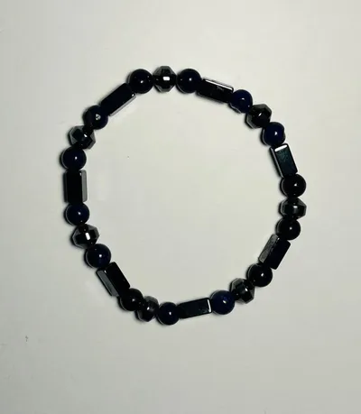 Byzylyk për meshkuj Dar Macro Hematite, i zi/ kaltër - 2