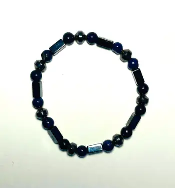 Byzylyk për meshkuj Dar Macro Hematite, i zi/ kaltër