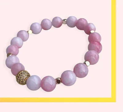 Byzylyk Dar Golden Rose Quartz, rozë - 3