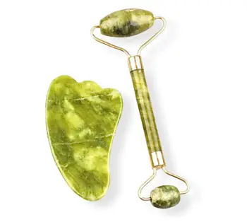 Set roller masazhues & Gua'sha - Green Emerald