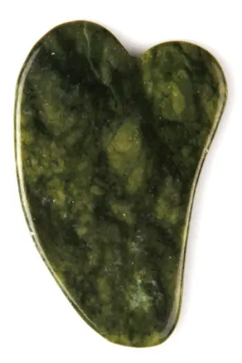 Gua'sha gurë masazhues - Green Emerald - (7cm x 4.5cm)
