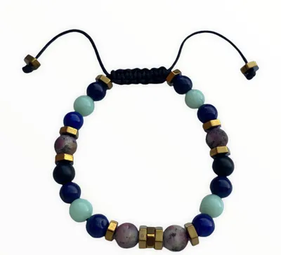 Byzylyk Dar Gold Platted Hematite, shumëngjyrësh - 1