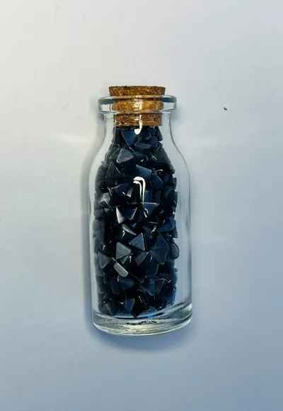 Gurë natyral Dar Hematit Piramidë, 6 cm, të zi - 4