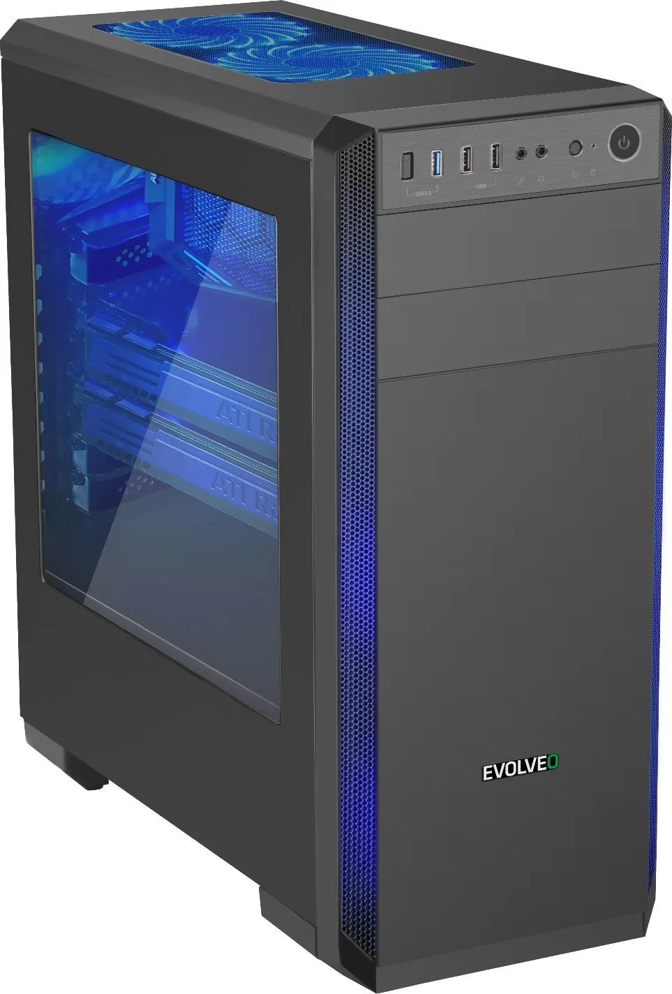 Kasë Evolveo T3, Midi Tower - 14
