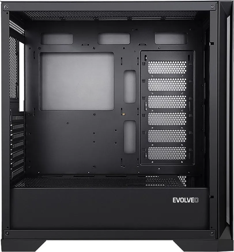 Kasë Evolveo Ptero Q2, e zezë, Midi Tower - 3