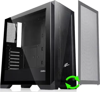 Kasë Evolveo Ptero Q2, e zezë, Midi Tower