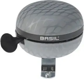 Zile biçiklete Basil Noir Bell 60mm, çelik, metalike argjendtë