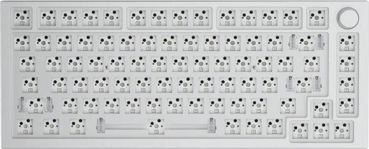 Tastierë Glorious GMMK Pro Tenkeyless Modular, US, e bardhë - 1