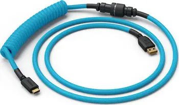 Kabllo USB Glorious GLO-CBL-COIL-EB, USB A në USB C, 1.36 m, blu e çelët
