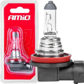Llambë halogjene AMiO H11, 12V, 55W, transparente