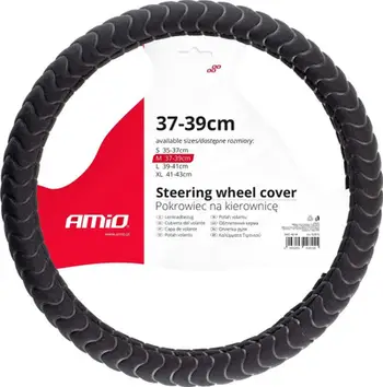 Mbulesë timoni AMiO SWC-32-M, 37-39cm, antirrëshqitëse, e zezë