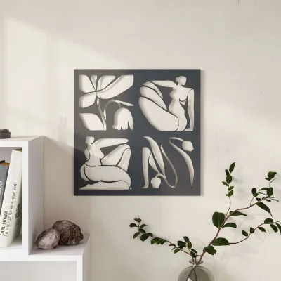 Dekor metalik Decortie Aitus 45 x 45cm , i zi - 1