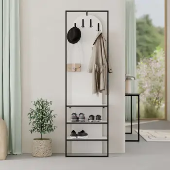 Paradhomë Decortie Archy 180x53x31.7cm, e bardhë/zezë