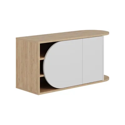 Stol për koridor Decortie Nova 50x104x37cm, kafe e hapur/bardhë - 3