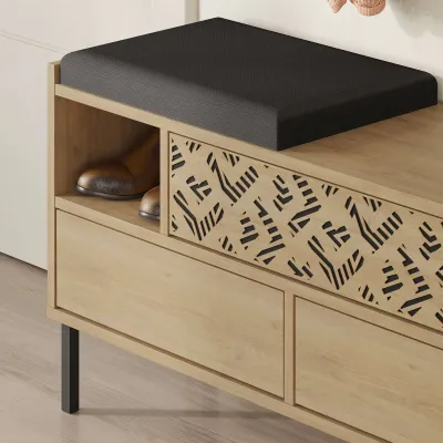 Stol për koridor Decortie Heaton, 110x37x56cm, kafe e hapur - 4
