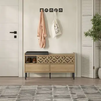 Stol për koridor Decortie Heaton, 110x37x56cm, kafe e hapur