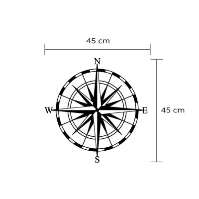 Dekor metalik Decortie Compass, (45 x 45cm) - 4