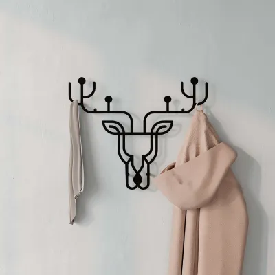 Varëse rrobash Decortie Deer, 60x74cm, e zezë - 1