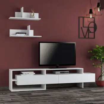 Komodë për TV Decortie Gara 180 cm, e bardhë