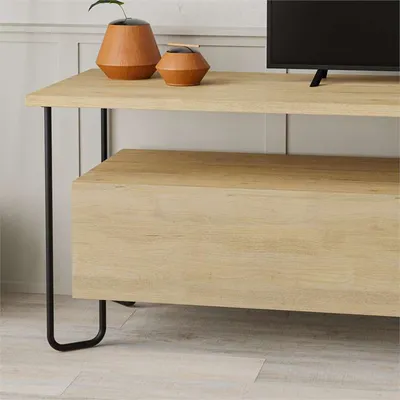 Komodë për TV Decortie Cornea 150 cm, kafe e hapur - 5