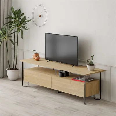 Komodë për TV Decortie Cornea 150 cm, kafe e hapur - 6