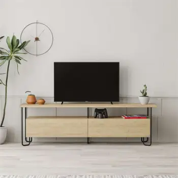 Komodë për TV Decortie Cornea 150 cm, kafe e hapur