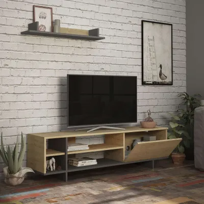 Komodë për TV Decortie Stockton 160 cm, kafe e hapur - 7