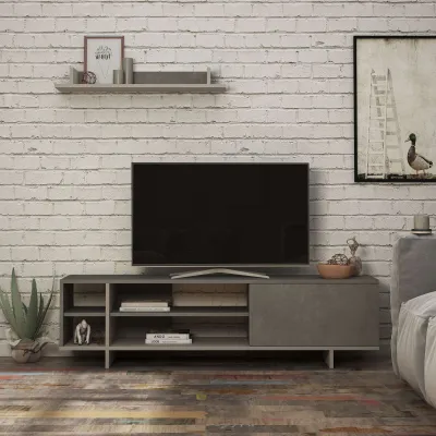 Komodë për TV Decortie Stockton 160 cm, e hirtë - 3