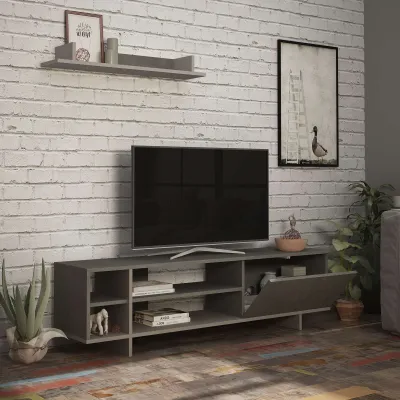 Komodë për TV Decortie Stockton 160 cm, e hirtë - 6