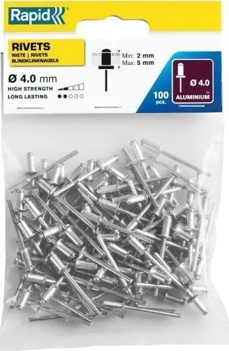 Nitna Rapid Standard, 4.0 x 8 mm, paketim 100 copë, argjendtë