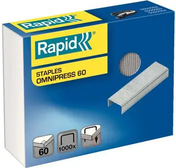 Kapëse Rapid Omnipress 60, 1000 copë, 60 fletë