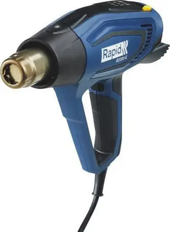 Pistoletë nxehtësie Rapid R2200 E, 2200W, temperaturë 60°C deri 650°C, blu