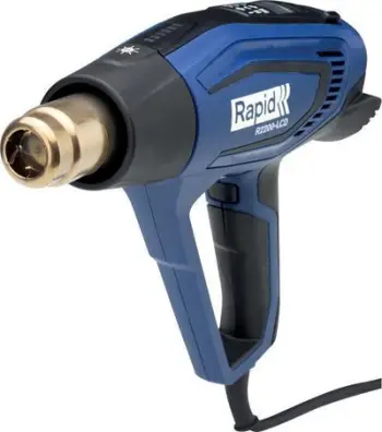 Pistoletë nxehtësie Rapid R2200 LCD, 2200W, ekran LCD, blu