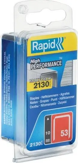 Kapëse Rapid 53, teli i hollë 10mm, 2000 copë, të galvanizuara