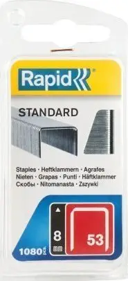 Kapëse Rapid nr. 53, fine wire 8mm, 1060 copë, metalike