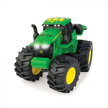 Traktor lodër John Deere Monster Treads, me drita, me tinguj, jeshil