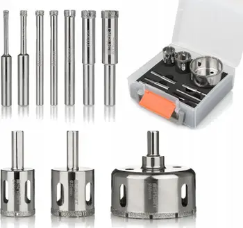 Set korona diamantimi SMART365 SM-25-SET10G, 4-68mm, 10 copë, i bardhë